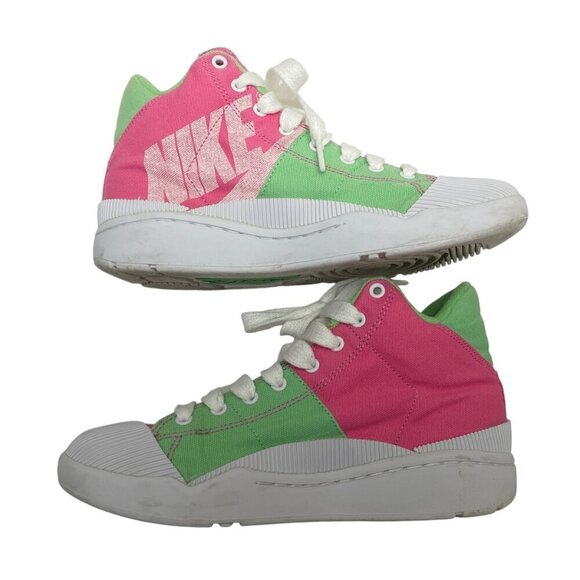 Nike Outbreak High Top Sneakers Pink & Green Retro Canvas Women's size 7.5 - Picture 10 of 10